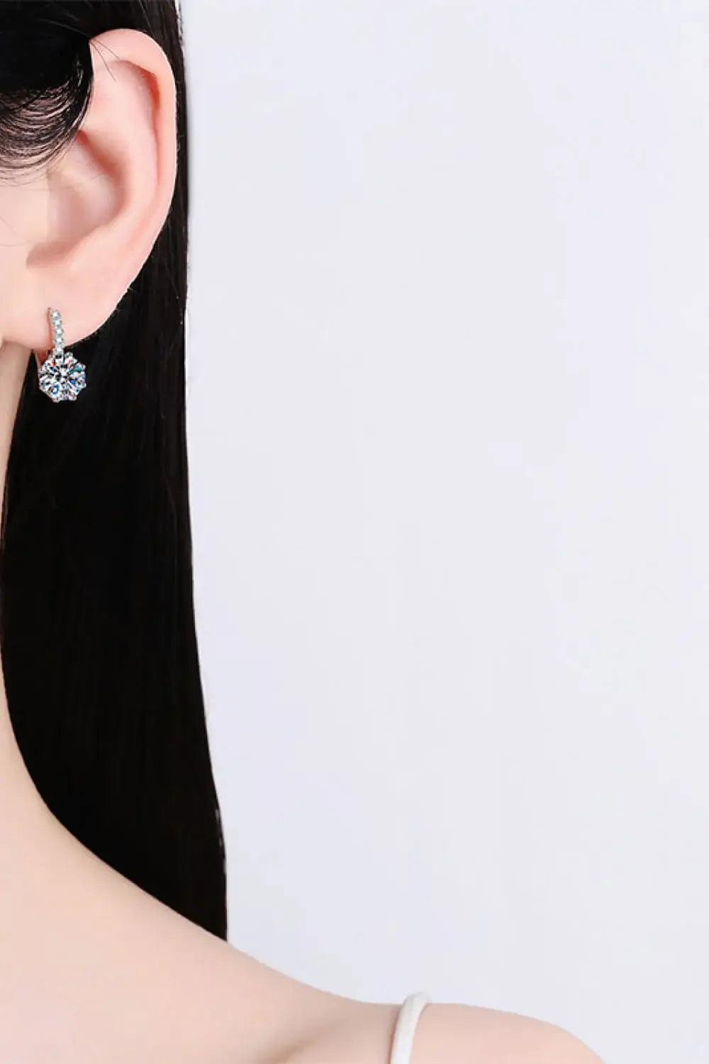 4 Carat Moissanite 925 Sterling Silver Earrings - Trendsi - Flyclothing LLC