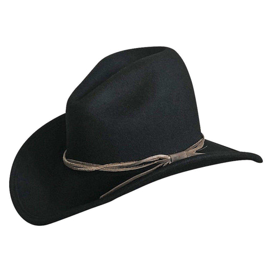 Lonesome Gus Black Premium 100% Wool Western Cowboy Hat - Rockmount Clothing - Flyclothing LLC