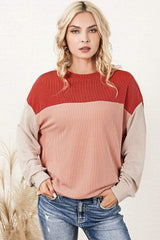 Color Block Dropped Shoulder T-Shirt - Trendsi - Flyclothing LLC