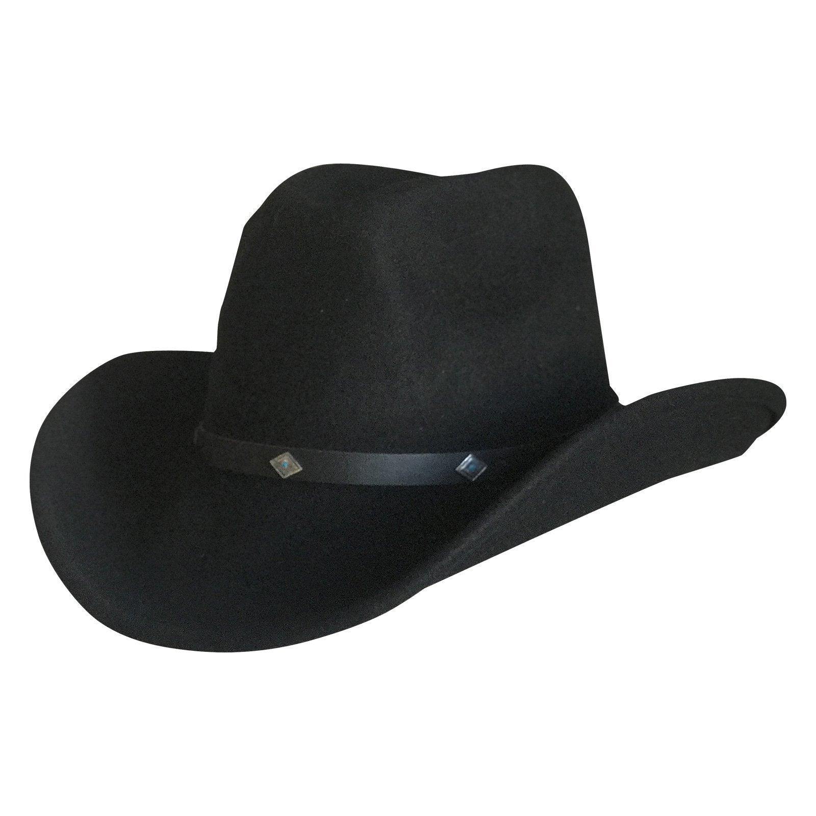 Crushable Black Felt Magic Pinch Western Cowboy Hat - Rockmount Clothing