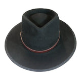 Rockmount Clothing Black Wool Felt Safari Hat with Faux Leather Band - Rockmount Clothing - Flyclothing LLC
