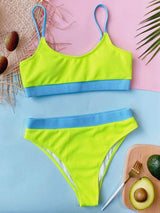 Scoop Neck Spaghetti Strap Two-Piece Swim Set - Trendsi - Flyclothing LLC
