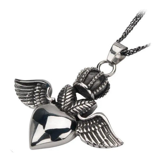 Inox Jewelry Womens Stainless Steel Biker Wings pendant - Inox Jewelry