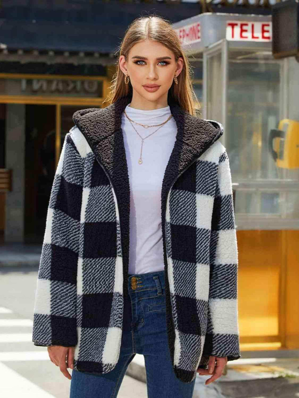 Two-Side Wear Hooded Coat - Trendsi - Flyclothing LLC