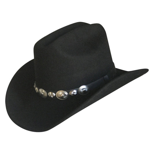 Crushable Black Felt Concho Western Cowboy Hat - Rockmount Clothing