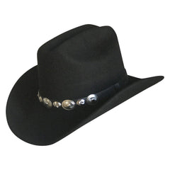 Crushable Black Felt Concho Western Cowboy Hat - Rockmount Clothing