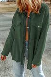 Pocketed Button Up Droppped Shoulder Jacket - Trendsi - Flyclothing LLC