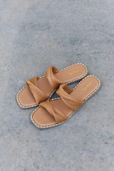 Qupid Summertime Fine Double Strap Twist Sandals - Trendsi