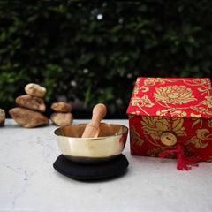 Meditation Bowl Box: 3'' Red Lotus - DZI (Meditation) - Flyclothing LLC