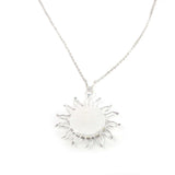 Sun and Moon Red Jasper Pendant with Chain - Artisana - Flyclothing LLC