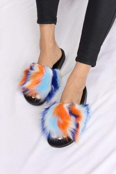 Forever Link Plush Open-Toe Sandals - Trendsi - Flyclothing LLC
