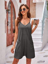 Spaghetti Strap Romper with Pockets - Trendsi - Flyclothing LLC