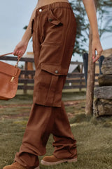 Loose Fit Long Jeans with Pockets - Trendsi - Flyclothing LLC