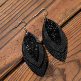 PU Leather Drop Earrings - Trendsi - Flyclothing LLC
