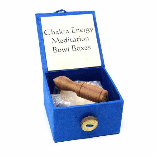 Mini Meditation Bowl Box: 2" Third Eye Chakra - DZI (Meditation) - Flyclothing LLC
