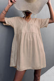 Tie Back Pocket Mini Dress - Trendsi