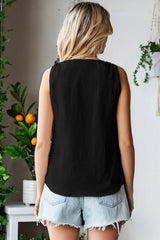 Knot Detail V-Neck Tank - Trendsi - Flyclothing LLC
