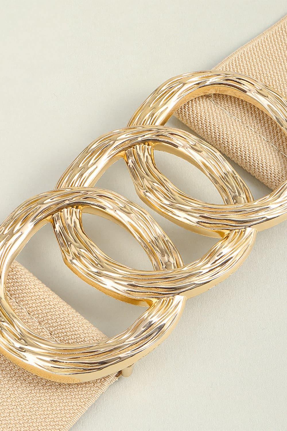 Zinc Alloy Buckle Elastic Wide Belt - Flyclothing LLC