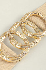 Zinc Alloy Buckle Elastic Wide Belt - Trendsi - Flyclothing LLC