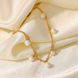 Pearl 18K Gold-Plated Charm Anklet - Trendsi - Flyclothing LLC
