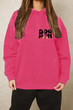 Simply Love Full Size DOG MOM Graphic Hoodie - Trendsi