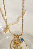 Flower Shell Pendant Copper Necklace - Trendsi - Flyclothing LLC