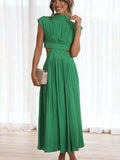 Cutout Mock Neck Sleeveless Dress - Trendsi - Flyclothing LLC