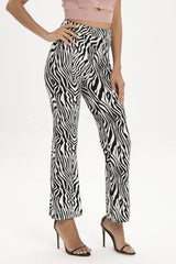 Zebra Print Straight Leg Pants - Flyclothing LLC
