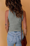 Round Neck Sleeveless Tank - Trendsi - Flyclothing LLC