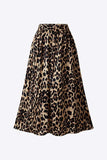 Plus Size Leopard Print Midi Skirt - Trendsi - Flyclothing LLC