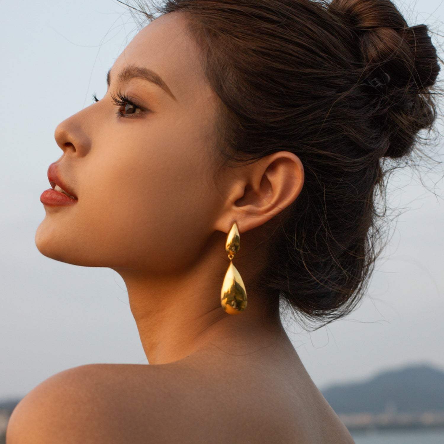 Stainless Steel Dangle Earrings - Trendsi - Flyclothing LLC