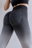 Gradient High Waist Sports Leggings - Trendsi - Flyclothing LLC