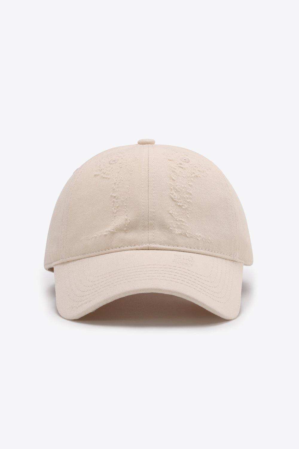 Distressed Adjustable Baseball Cap - Trendsi - Flyclothing LLC