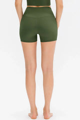 Slim Fit Wide Waistband Sports Shorts - Trendsi - Flyclothing LLC