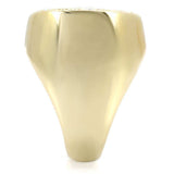 Alamode Gold Brass Ring with Top Grade Crystal in Clear - Alamode - Flyclothing LLC