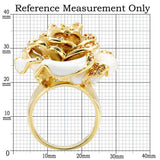 Alamode Gold Brass Ring with AAA Grade CZ in Champagne - Alamode - Flyclothing LLC
