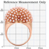 Alamode Rose Gold Brass Ring with Synthetic Pearl in Rose - Alamode