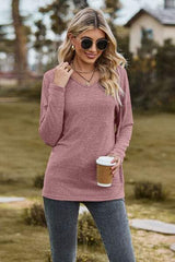 Drawstring Dropped Shoulder Hooded T-Shirt - Trendsi - Flyclothing LLC