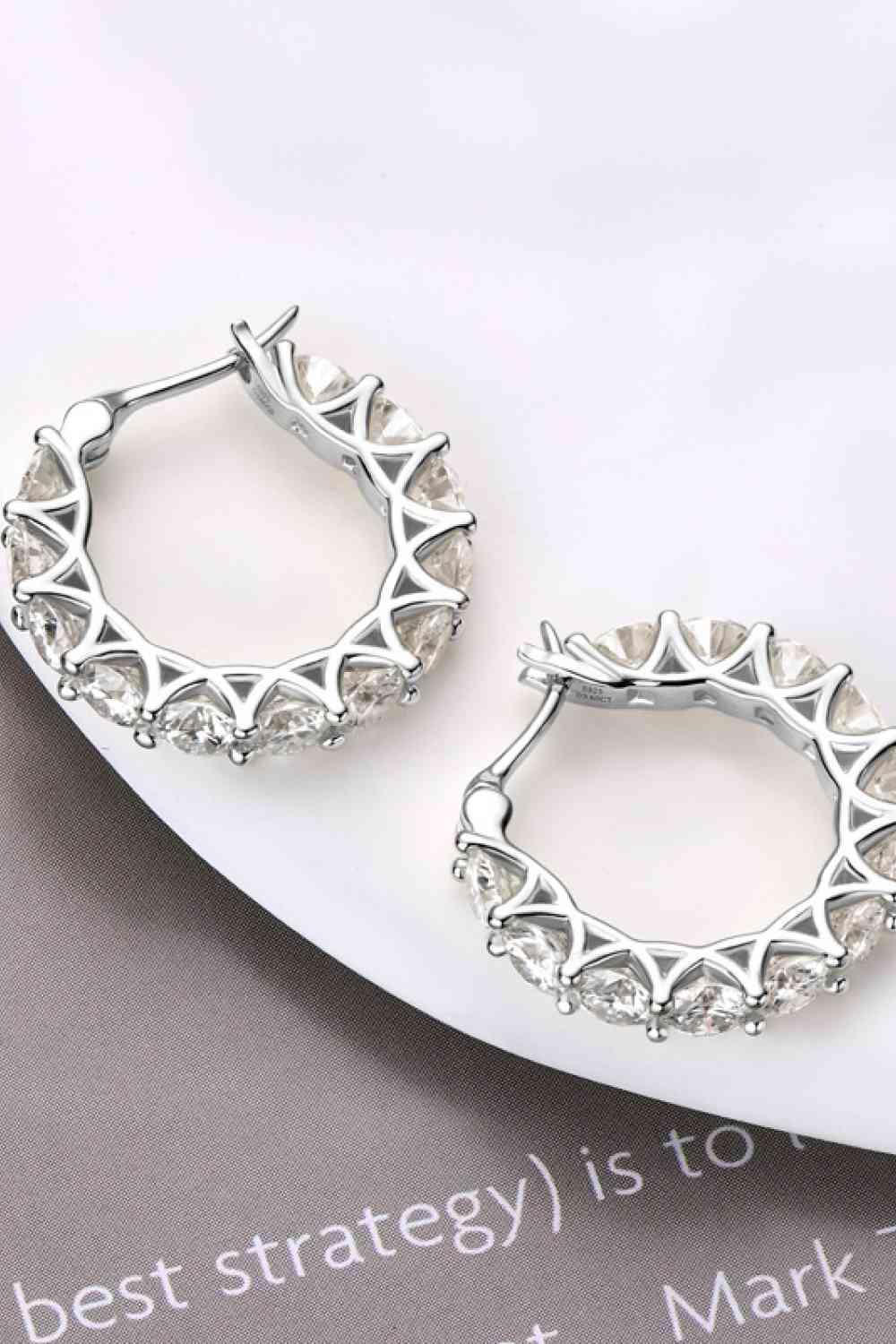 7.2 Carat Moissanite 925 Sterling Silver Earrings - Trendsi