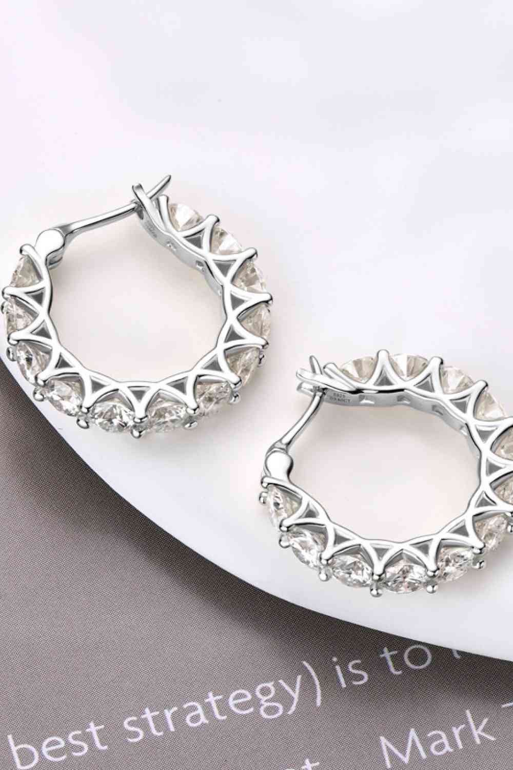 7.2 Carat Moissanite 925 Sterling Silver Earrings - Trendsi - Flyclothing LLC