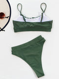 Adjustable Strap Ruched Two-Piece Swim Set - Trendsi