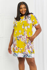 Celeste In The Meadow Full Size Contrast Mini Dress - Trendsi