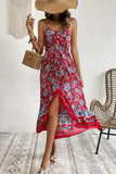 Bohemian Decorative Button Spaghetti Strap Dress - Trendsi