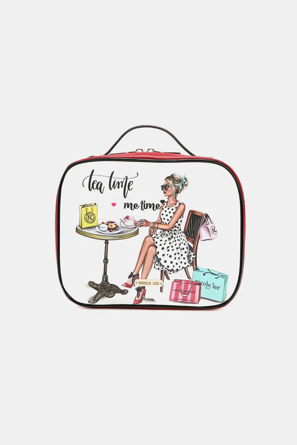 Nicole Lee USA Printed Handbag with Three Pouches - Trendsi - Flyclothing LLC