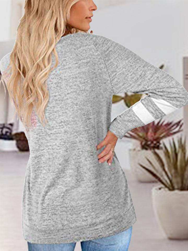 V-Neck Raglan Sleeve T-Shirt - Trendsi - Flyclothing LLC