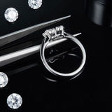 Moissanite 925 Sterling Silver Heart Ring - Trendsi