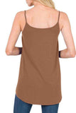 Full Size Spaghetti Strap V-Neck Flowy Tunic Cami - Trendsi - Flyclothing LLC