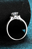Lucky Charm Moissanite Rhodium-Plated Ring - Trendsi - Flyclothing LLC