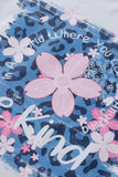 Leopard Floral Graphic Round Neck Tee - Trendsi - Flyclothing LLC