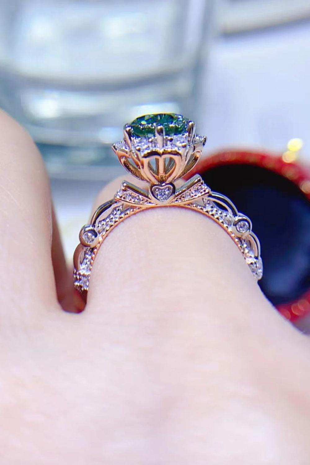 1 Carat Moissanite 925 Sterling Silver Ring - Trendsi - Flyclothing LLC